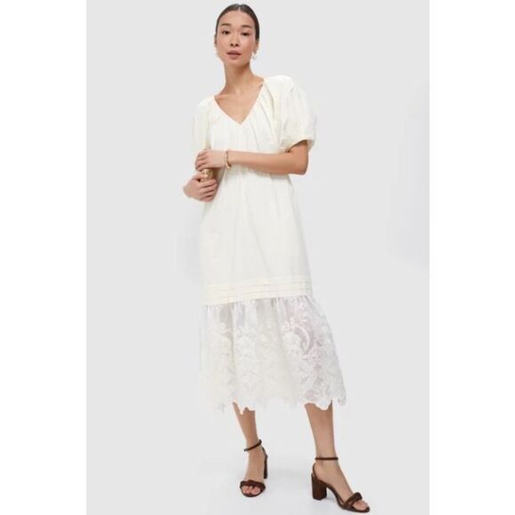 Tuckernuck x Studio McGee Cream Cotton Lace Juniper Dress Size Small - Picture 1 of 12